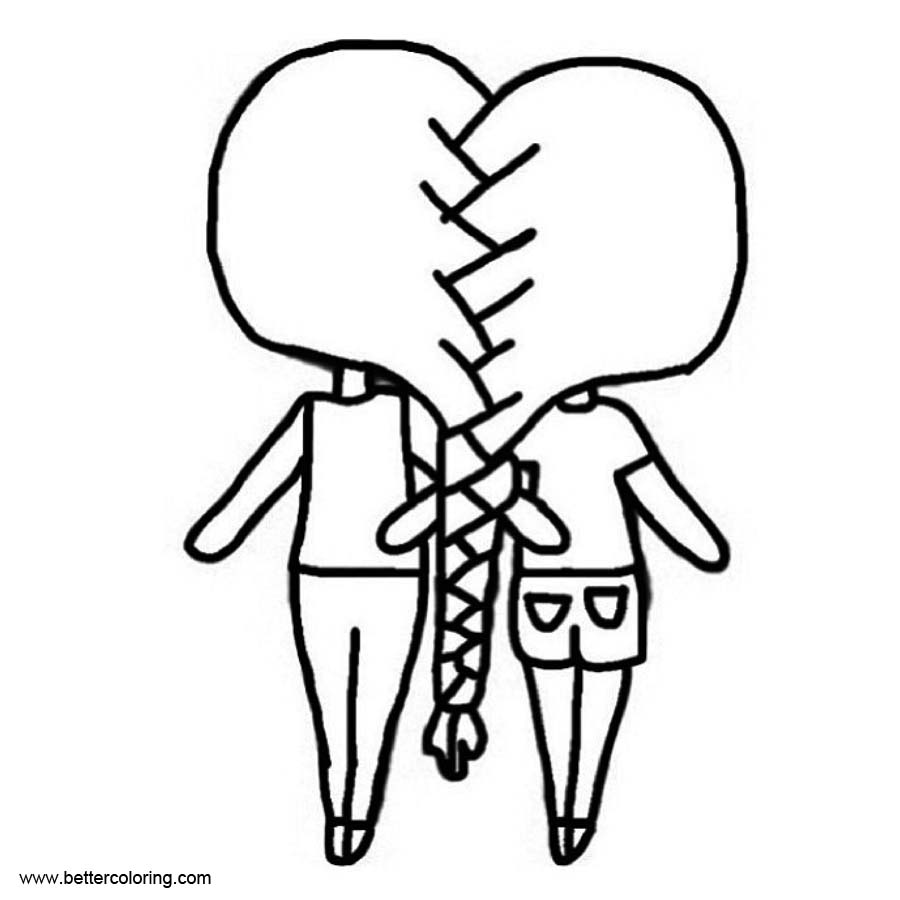 BFF Coloring Pages Black and White - Free Printable Coloring Pages