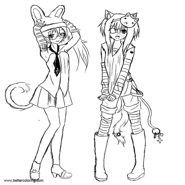 BFF Coloring Pages Girls - Free Printable Coloring Pages