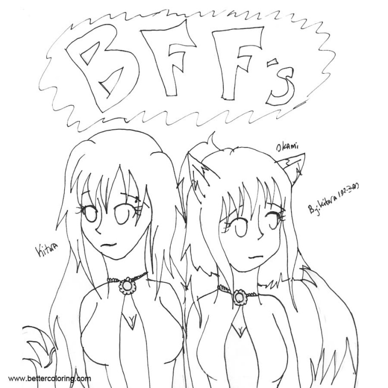 BFF Coloring Pages Inking by TracyWong - Free Printable Coloring Pages