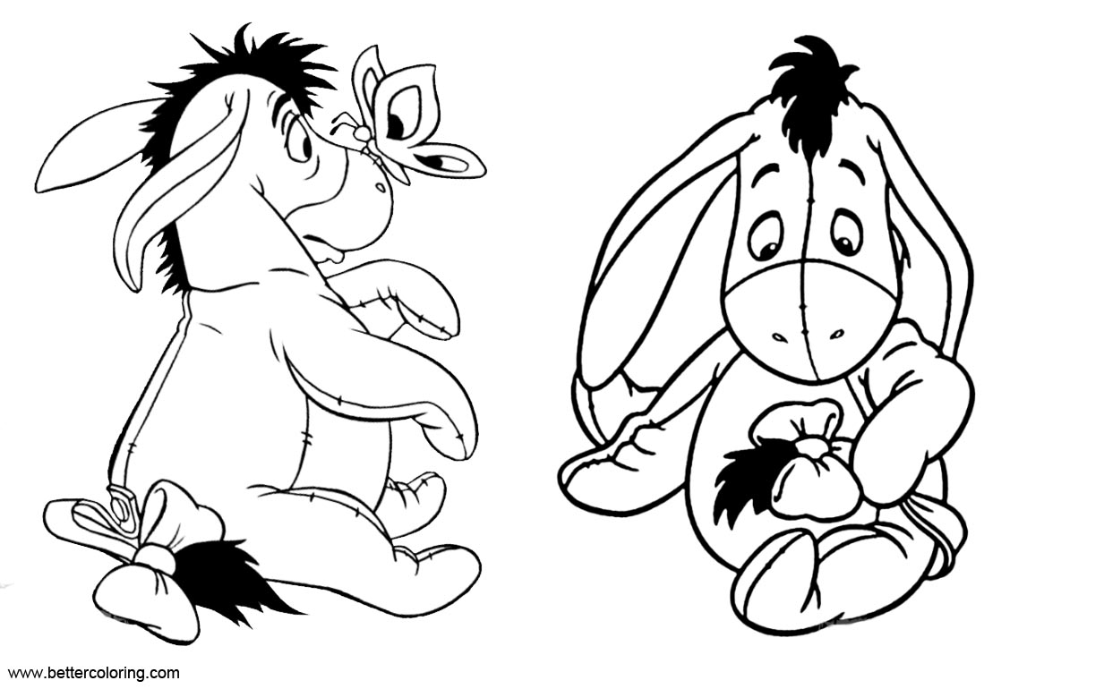 Free Baby Eeyore Coloring Pages printable