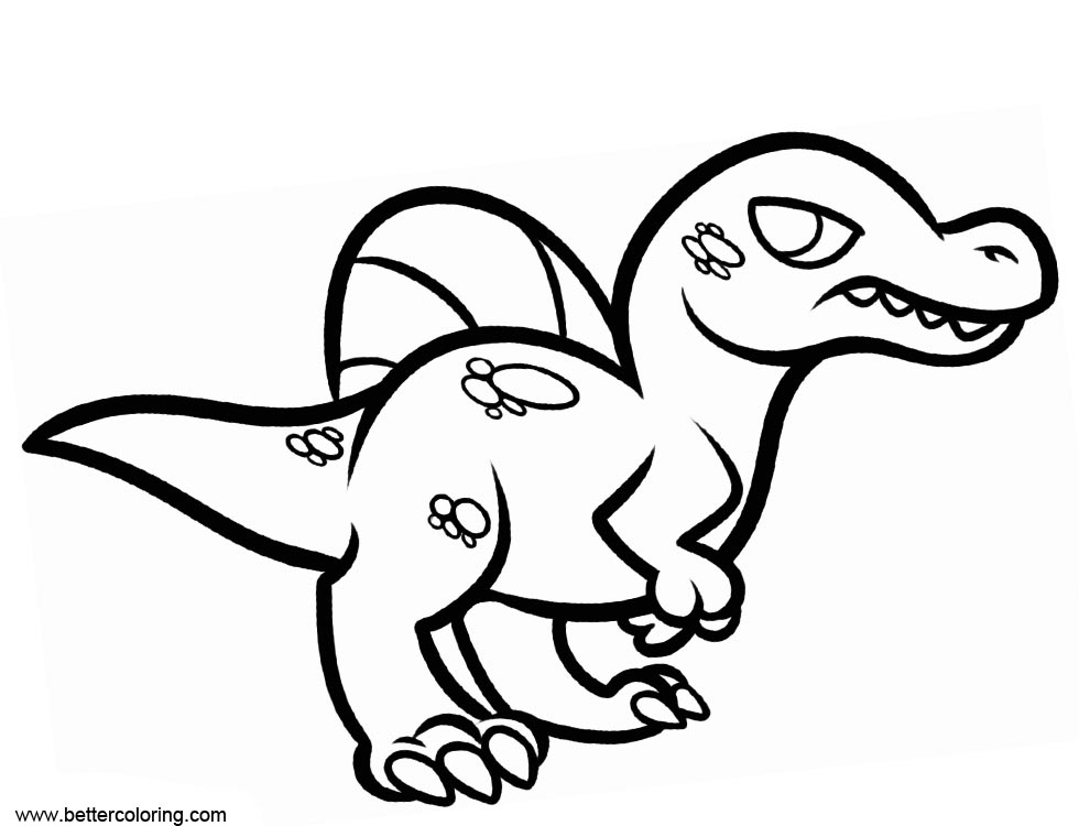 Free Baby Spinosaurus Coloring Pages printable