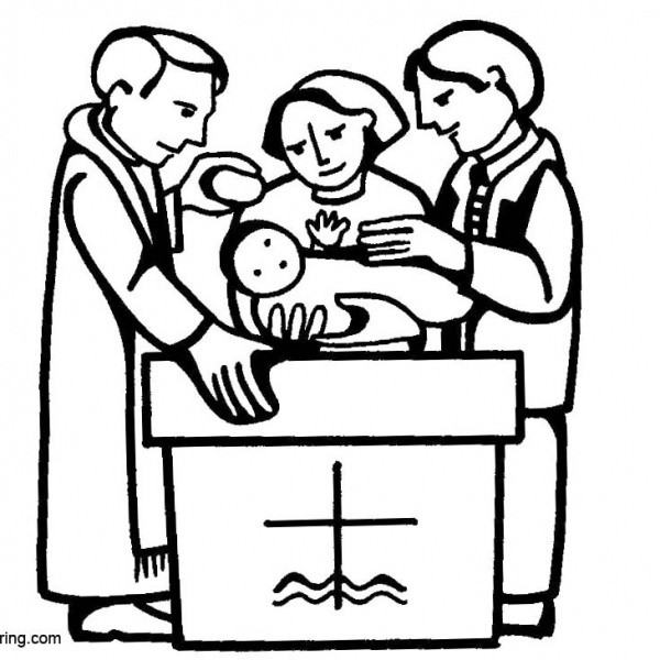 Catholic Baptism Coloring Pages - Free Printable Coloring Pages