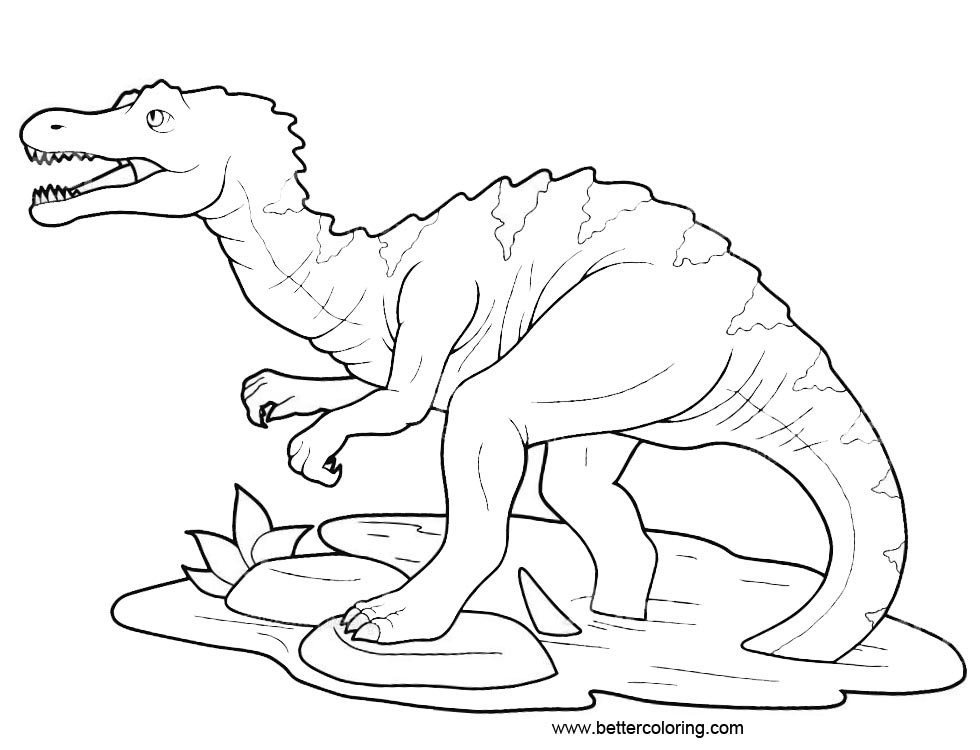 Baryonyx from Jurassic World Coloring Pages - Free Printable Coloring Pages