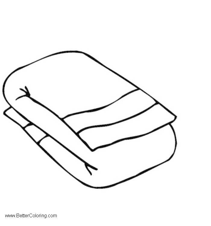 White Napkin Folded Page Coloring Pages