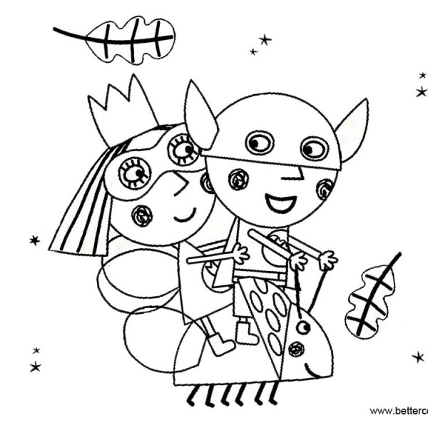Ben And Holly Coloring Pages Nanny Plum - Free Printable Coloring Pages