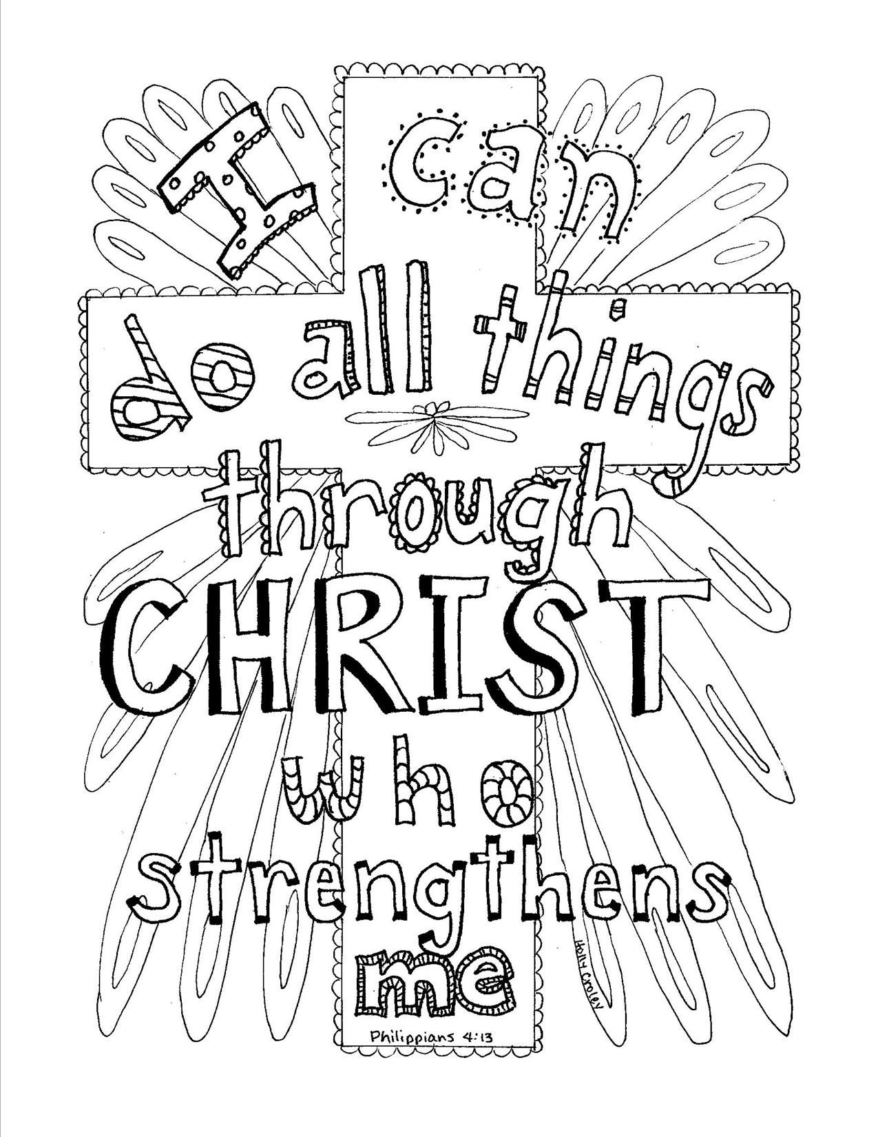 Download Bible Verse Coloring Pages Bible Quote I Can Do All Things - Free Printable Coloring Pages