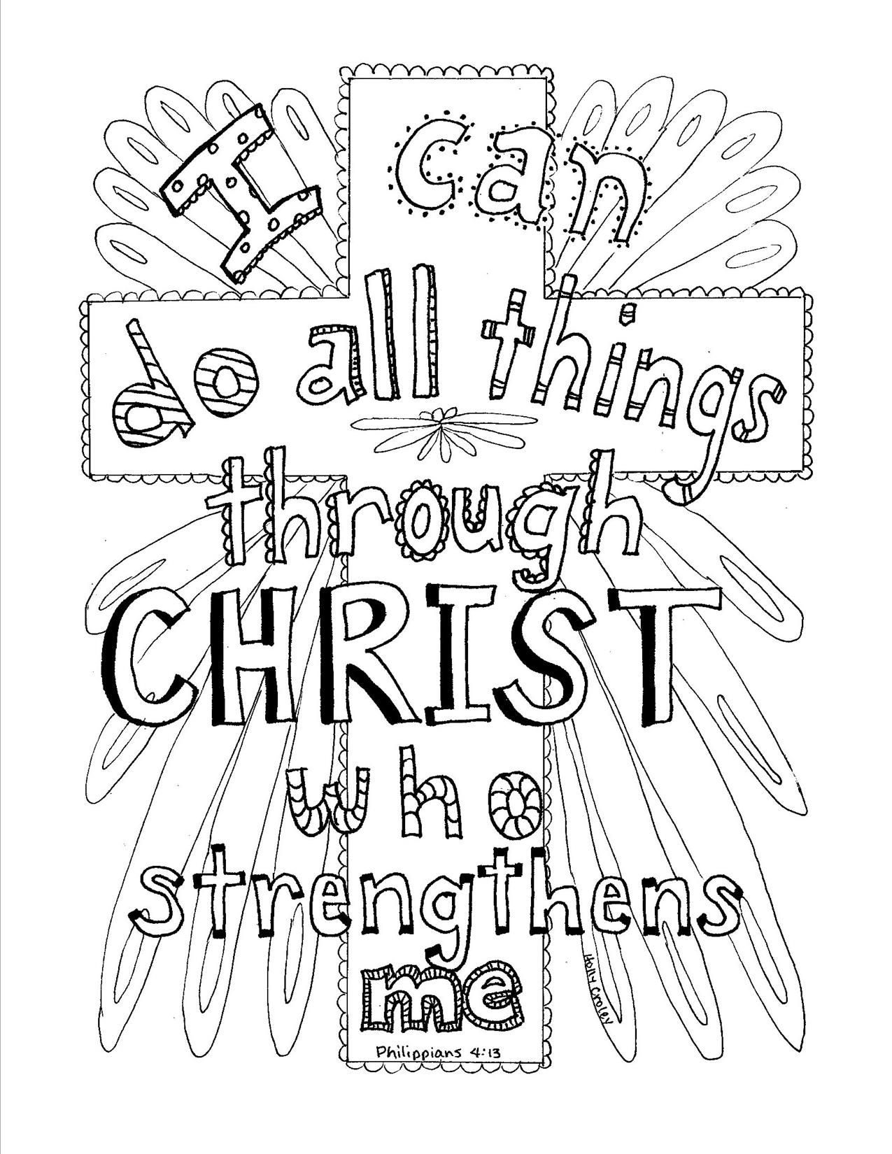 Bible Verse Coloring Pages Bible Quote I Can Do All Things Free Printable Coloring Pages