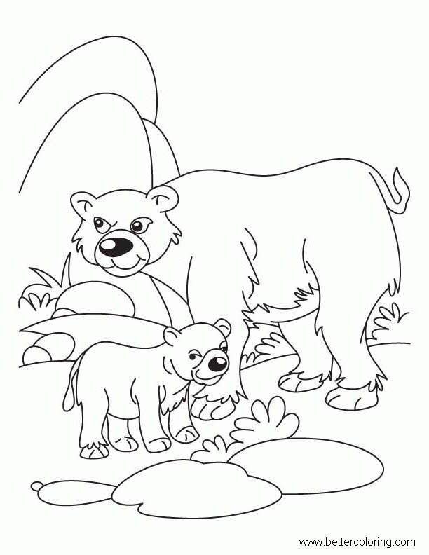 Build A Bear Coloring Pages Mom and Baby Bear Free Printable Coloring