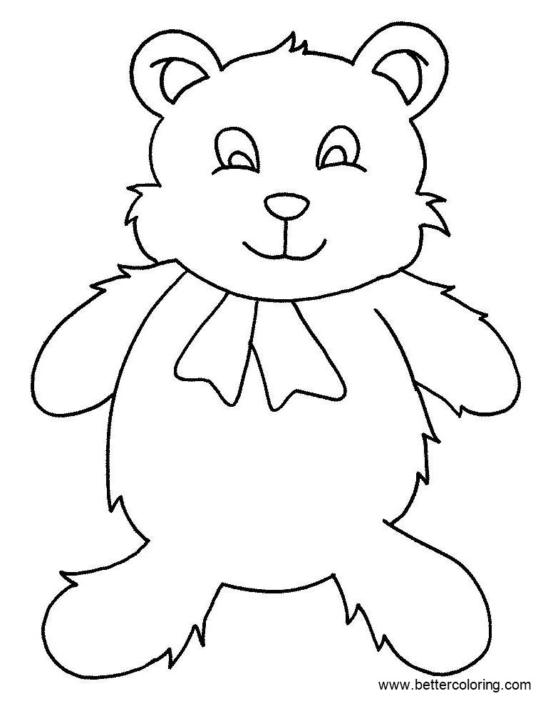 Build A Bear Coloring Pages Simple Bear Drawing - Free Printable ...