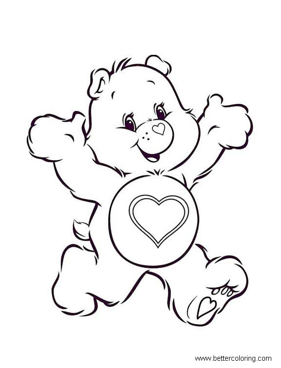 Free Build A Bear Coloring Pages Tender Heart Bear printable