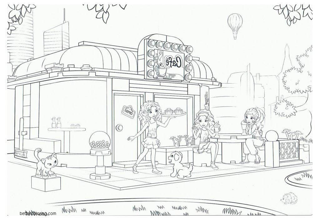 Free Cafe from LEGO Friends Coloring Pages printable