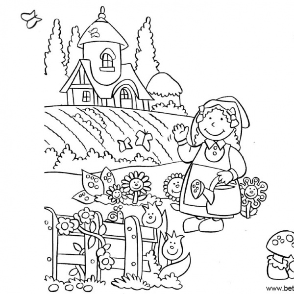 Garden Coloring Pages for Adults - Free Printable Coloring Pages