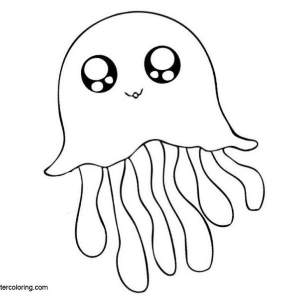 Simple Jellyfish Coloring Pages - Free Printable Coloring Pages