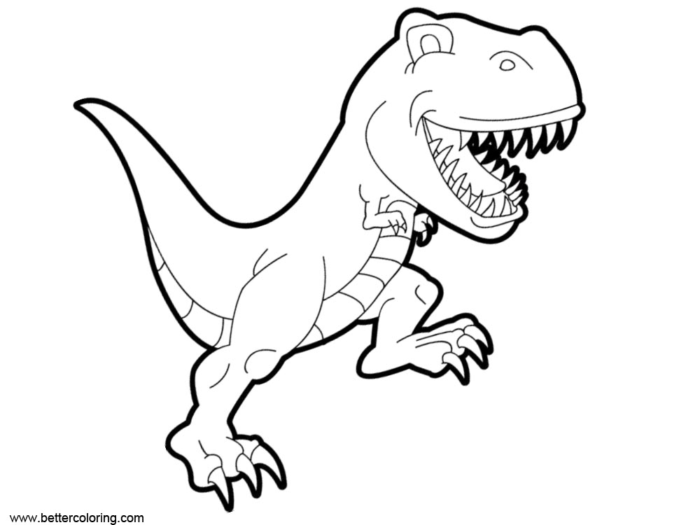 Cartoon Jurassic World Fallen Kingdom Coloring Pages - Free Printable