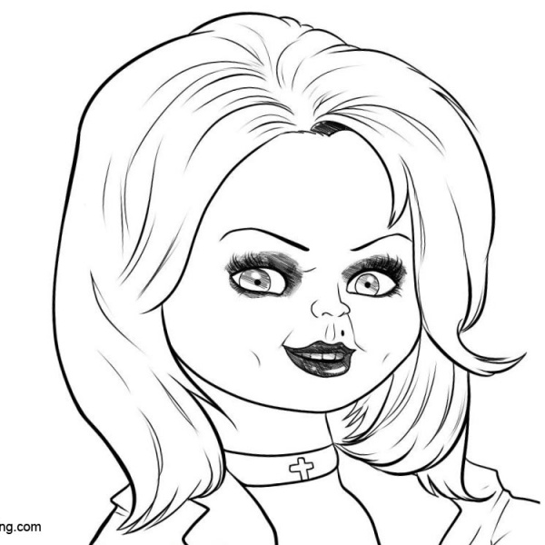Chucky Coloring Pages with Axe - Free Printable Coloring Pages