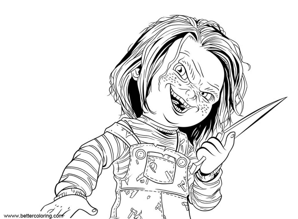 Chucky Coloring Pages Chucky Childs Play Free Printable Coloring Pages