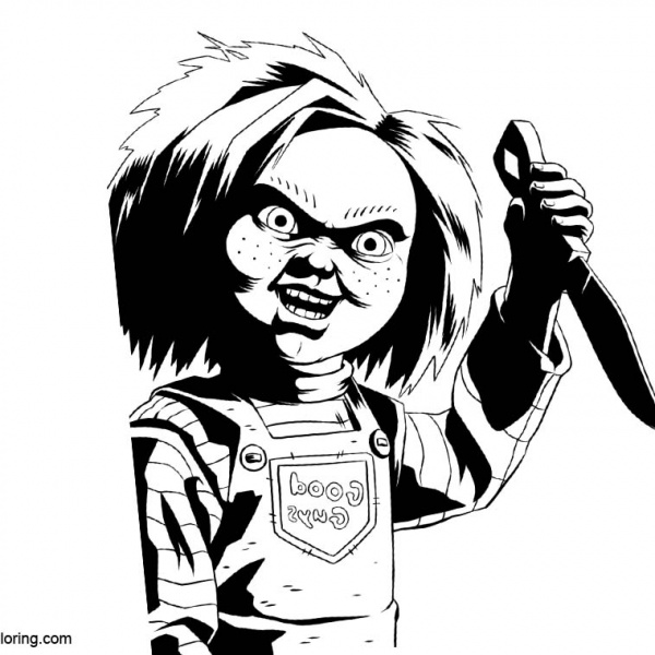 Chucky Coloring Pages Chucky Childs Play - Free Printable Coloring Pages