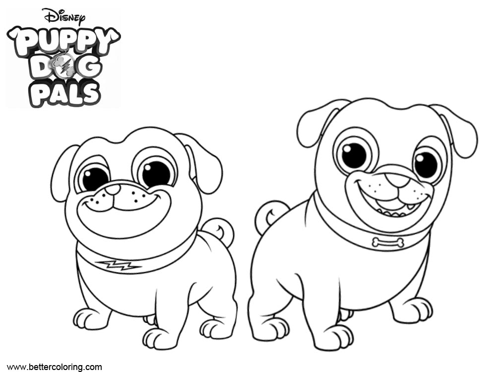 Free Cute Puppy Dog Pals Coloring Pages printable
