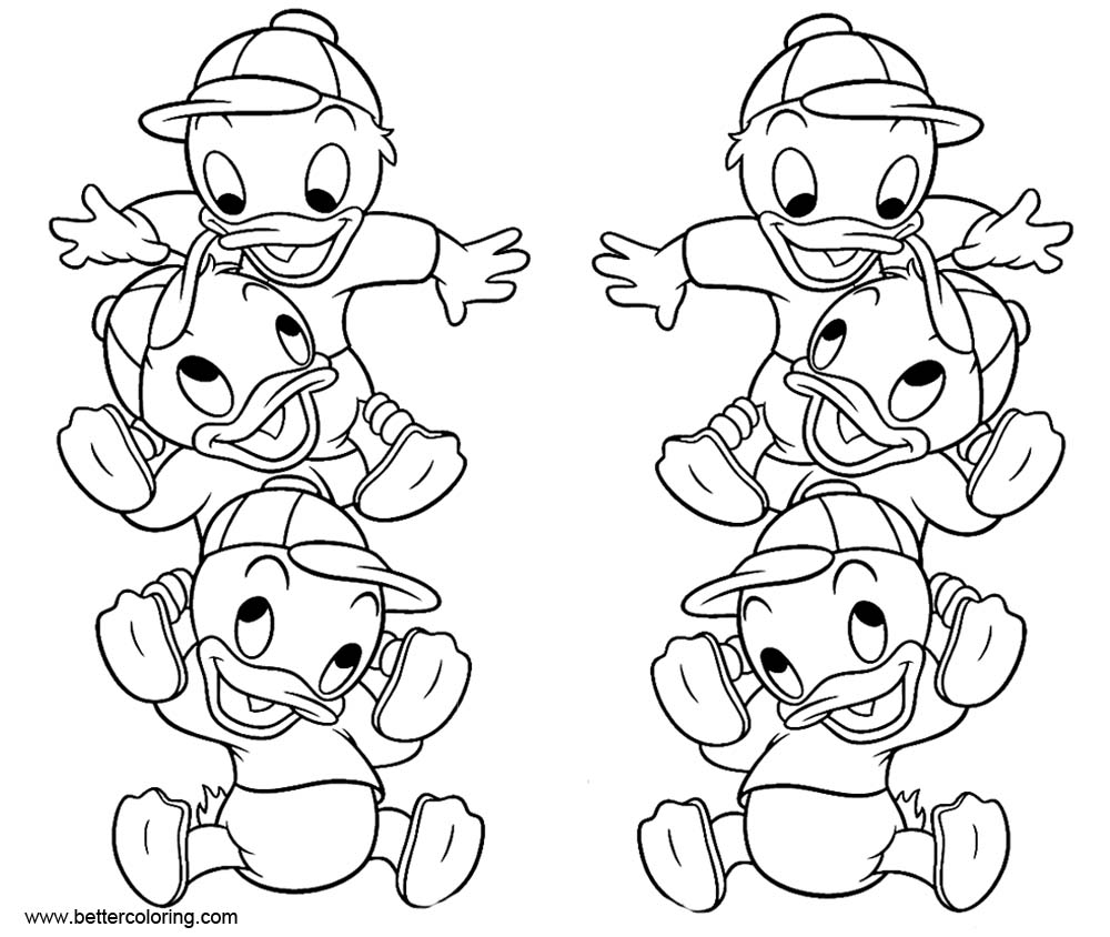 Download DuckTales Coloring Pages Baby Ducks - Free Printable ...