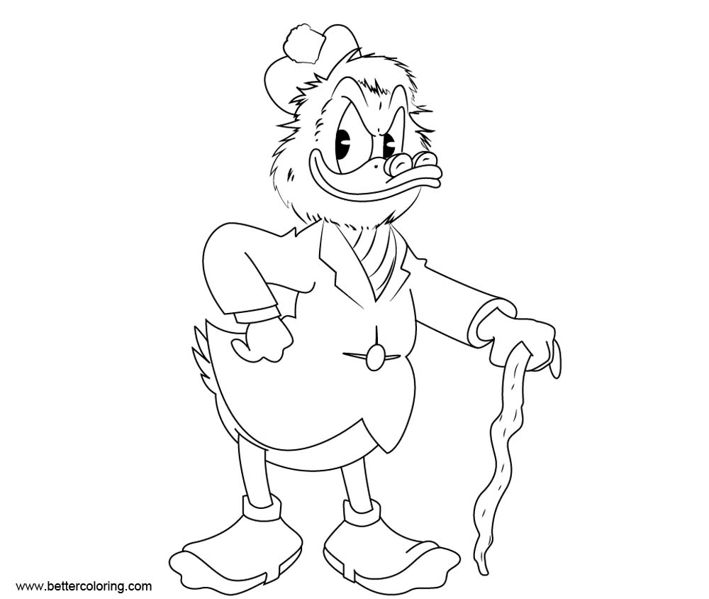 Free DuckTales Coloring Pages Flintheart printable