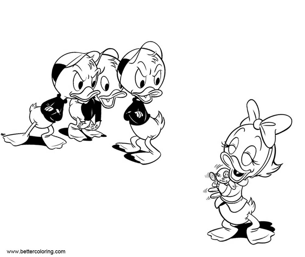 DuckTales Coloring Pages Outline - Free Printable Coloring Pages