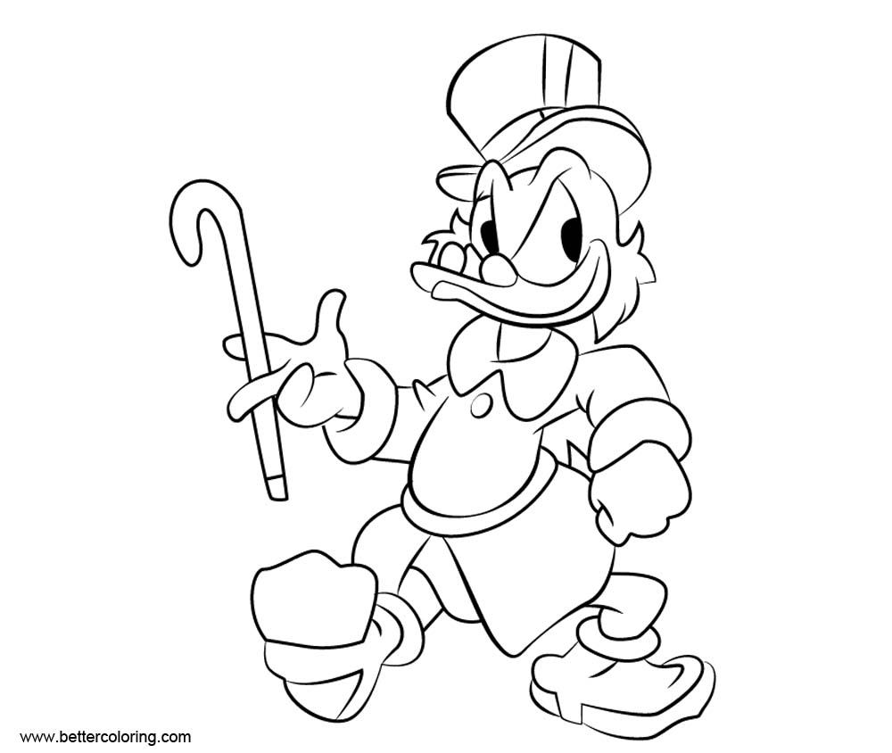 Free DuckTales McDuck Coloring Pages printable