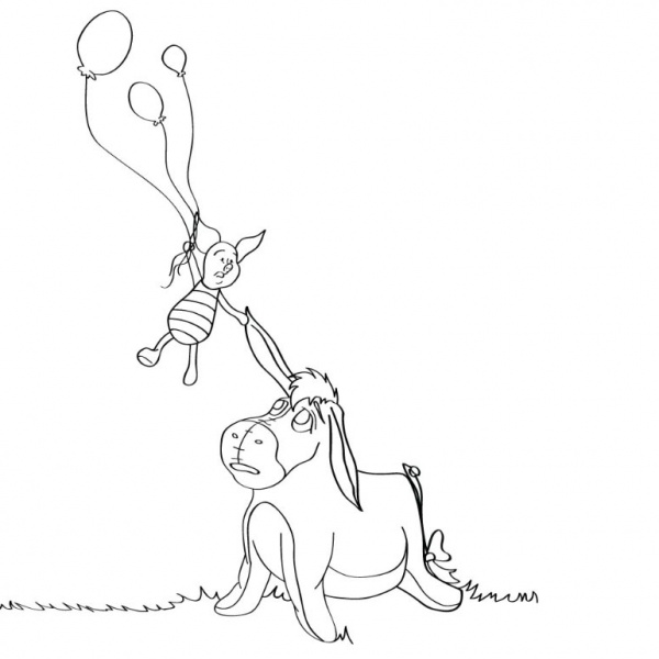 Piglet and Eeyore Coloring Pages - Free Printable Coloring Pages