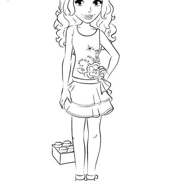 LEGO Friends Coloring Pages Coffee Time - Free Printable Coloring Pages