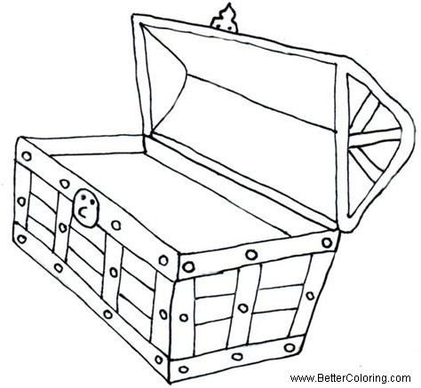 Empty Treasure Chest Coloring Pages - Free Printable Coloring Pages