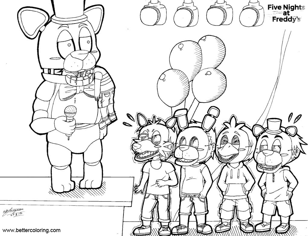 Fnaf Printable Coloring Pages Customize And Print