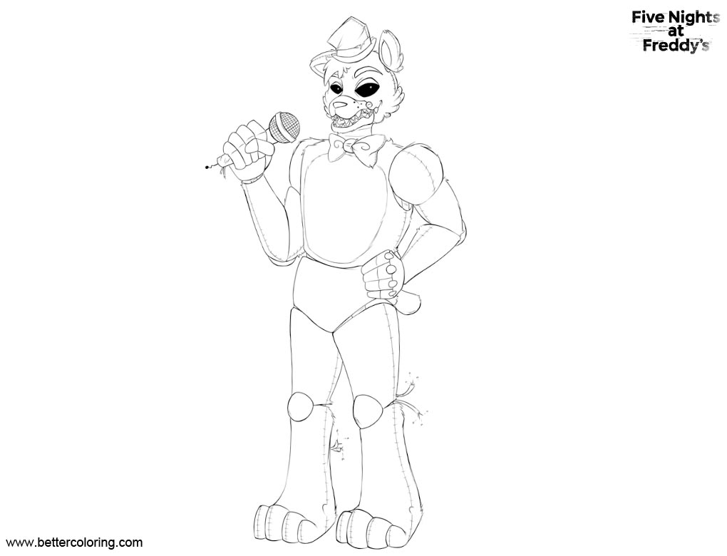 Free FNAF Coloring Pages Goldie by A-Dreamare printable