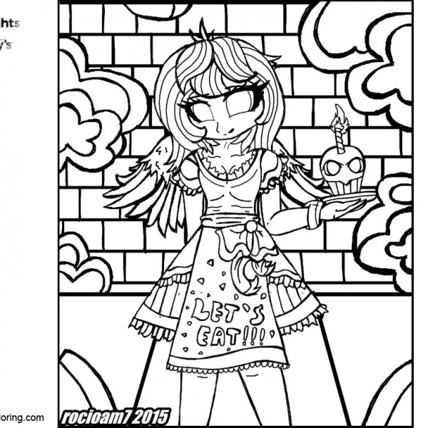 FNAF Coloring Pages Sister Location Ballora By TheOtakuRena Free 