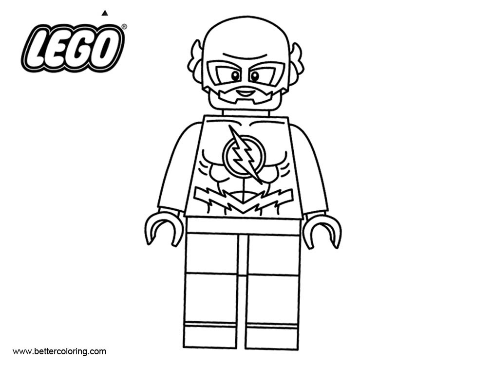 Flash From LEGO Superhero Coloring Pages Free Printable Coloring Pages