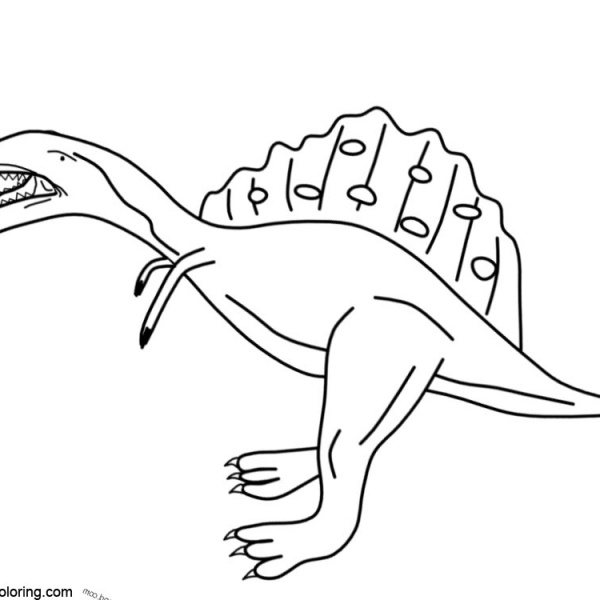 Spinosaurus Coloring Pages Realistic Drawing - Free Printable Coloring