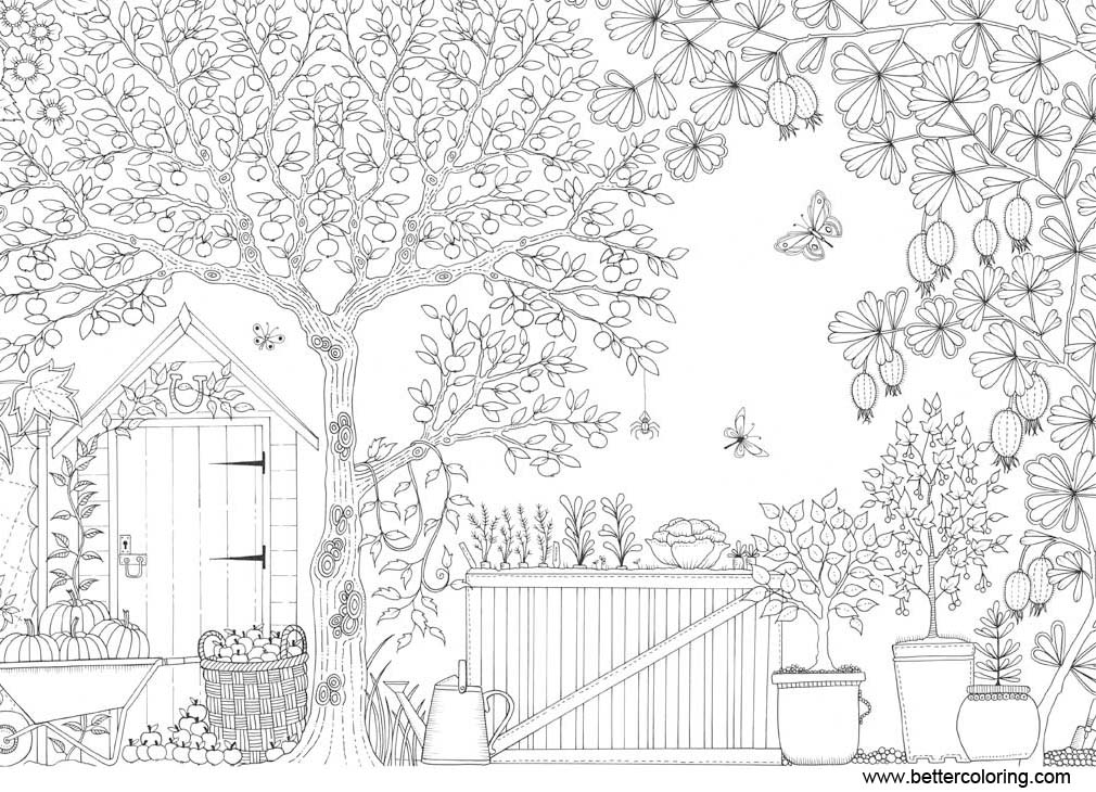 Garden Coloring Pages for Adults - Free Printable Coloring Pages