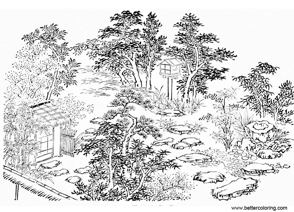Free Garden Coloring Pages from Japan printable