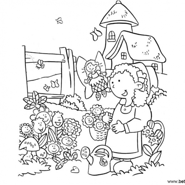 Garden Coloring Pages Clip Art - Free Printable Coloring Pages