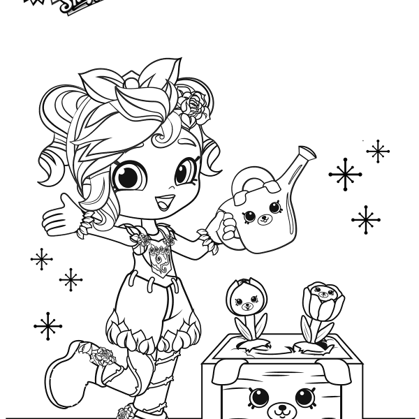 Shoppies Coloring Pages Shopkins Tiara Sparkles - Free Printable Coloring Pages