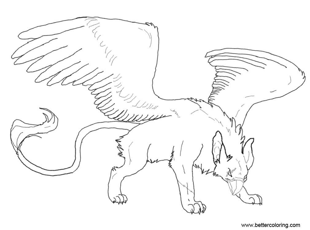 Free Gryphon Griffin Coloring Pages by Arsyia printable