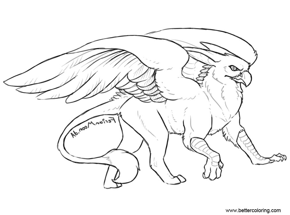 Gryphon Griffin Coloring Pages - Free Printable Coloring Pages