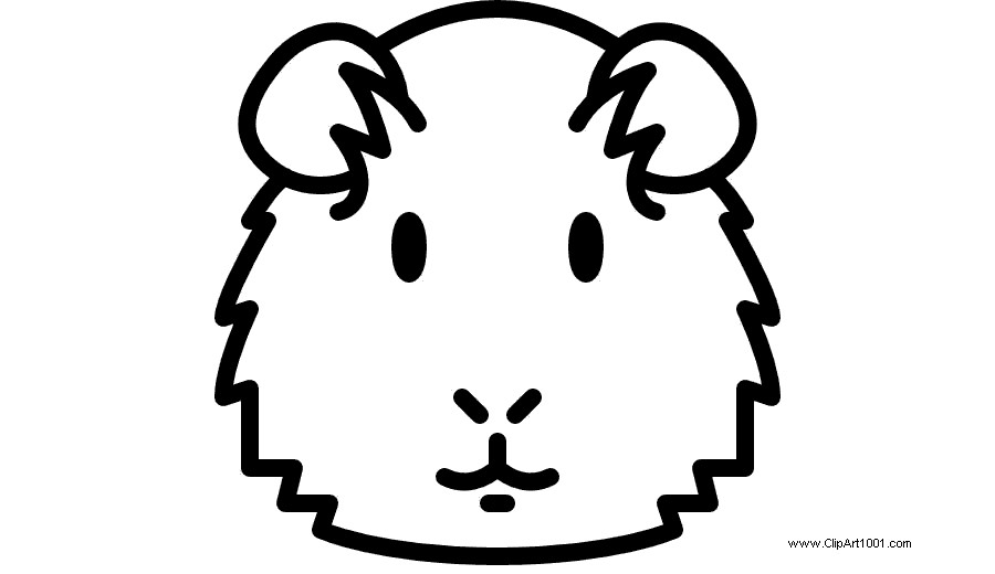 Free Guinea Pig Coloring Pages Head printable