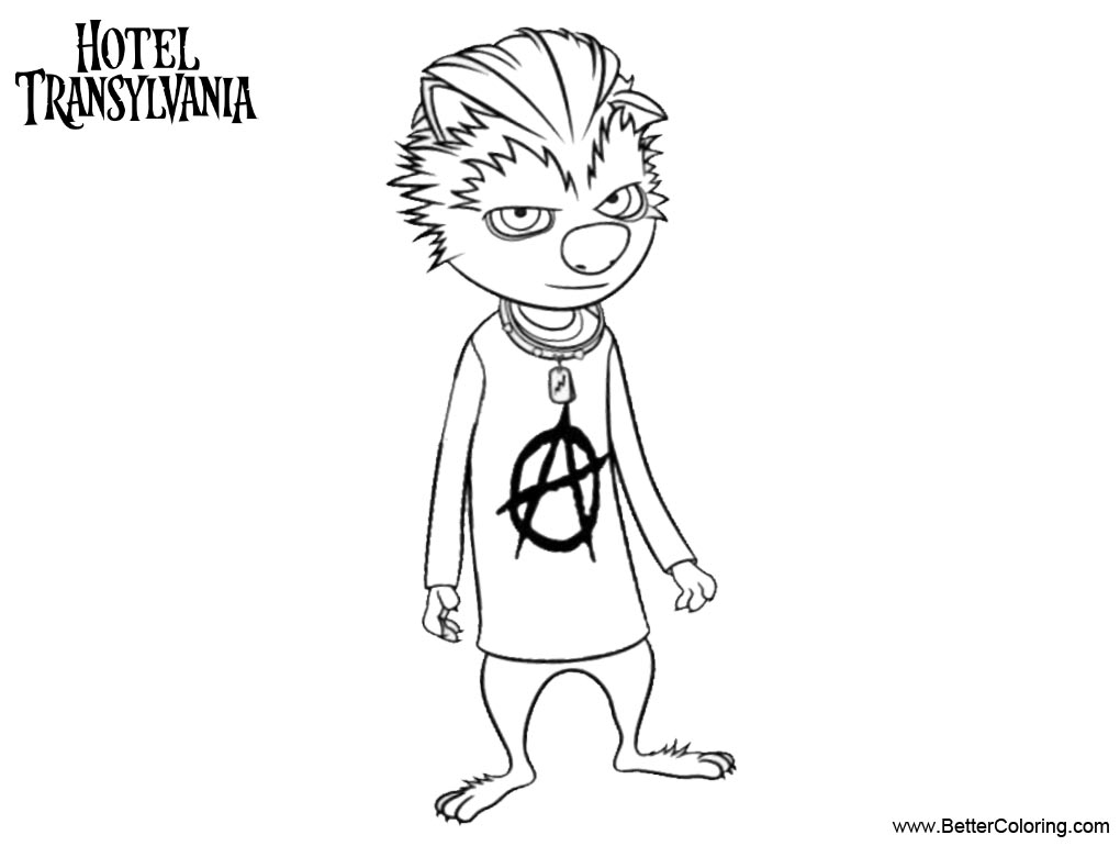 Free Hotel Transylvania Werewolf Kids Coloring Pages printable
