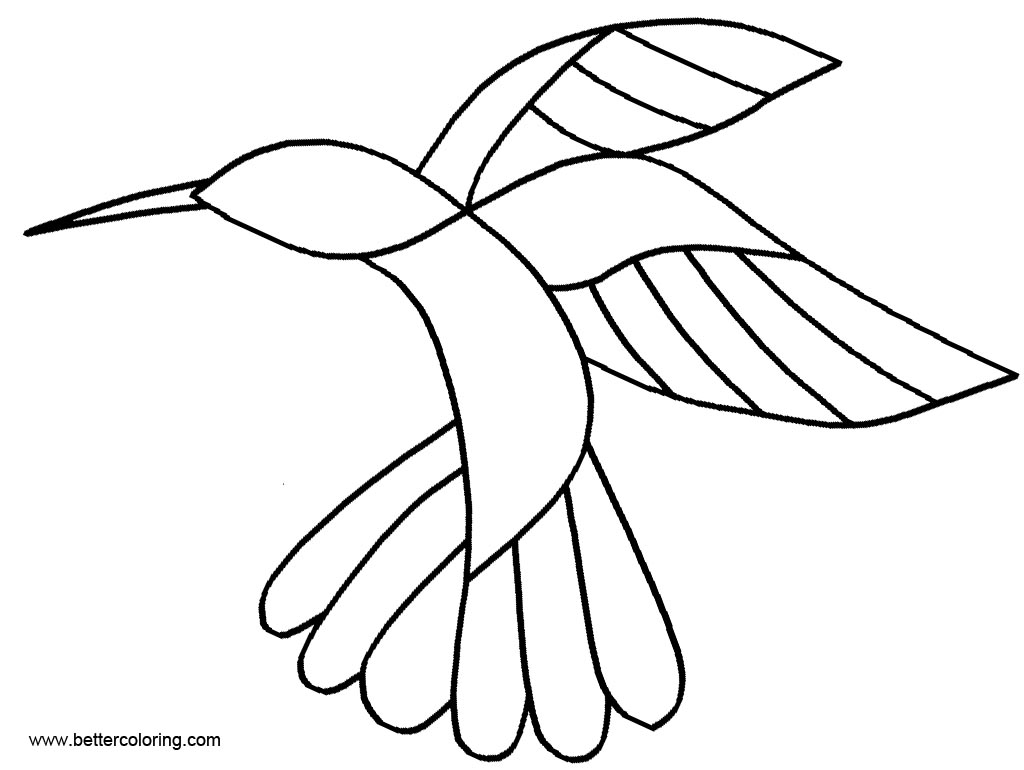 Free How to Draw Hummingbird Coloirng Pages printable