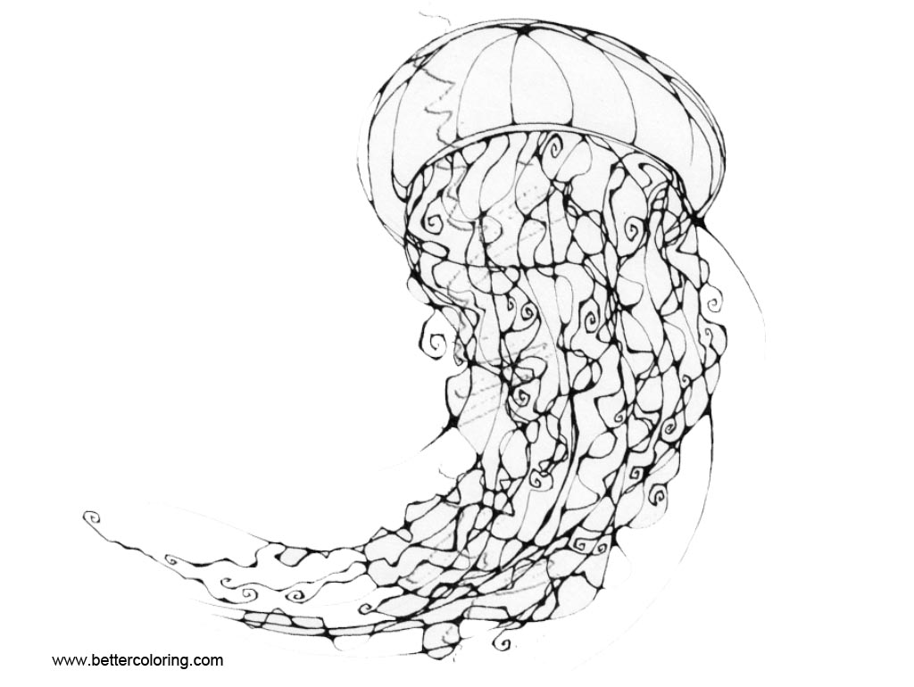 Jellyfish Coloring Pages by ChimeraDreams - Free Printable Coloring Pages