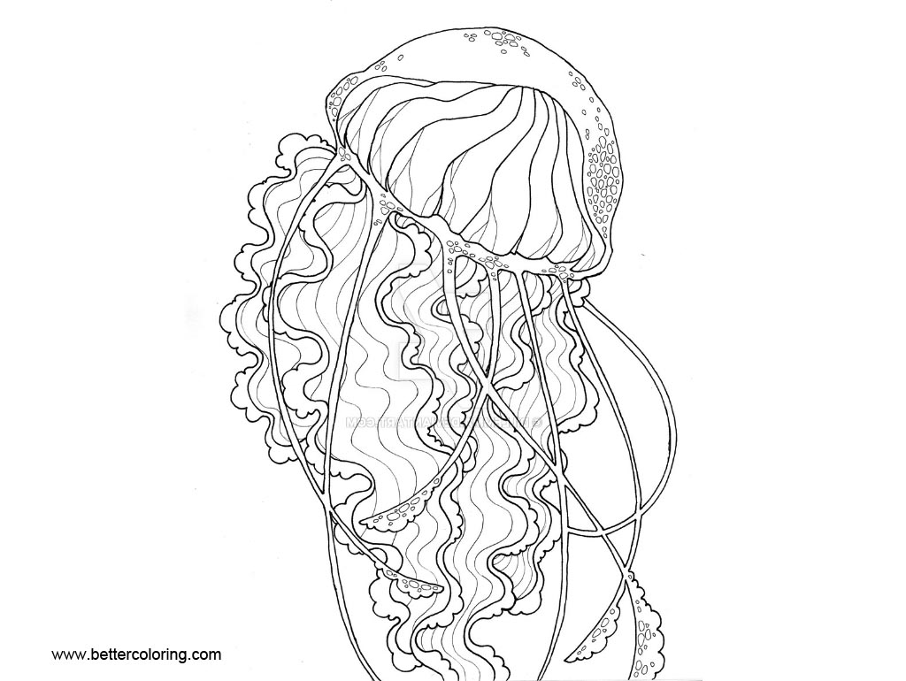 Jellyfish Coloring Pages by DillEmma - Free Printable Coloring Pages