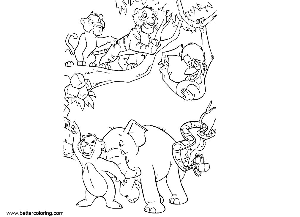 Jungle Animals Coloring Pages - Free Printable Coloring Pages