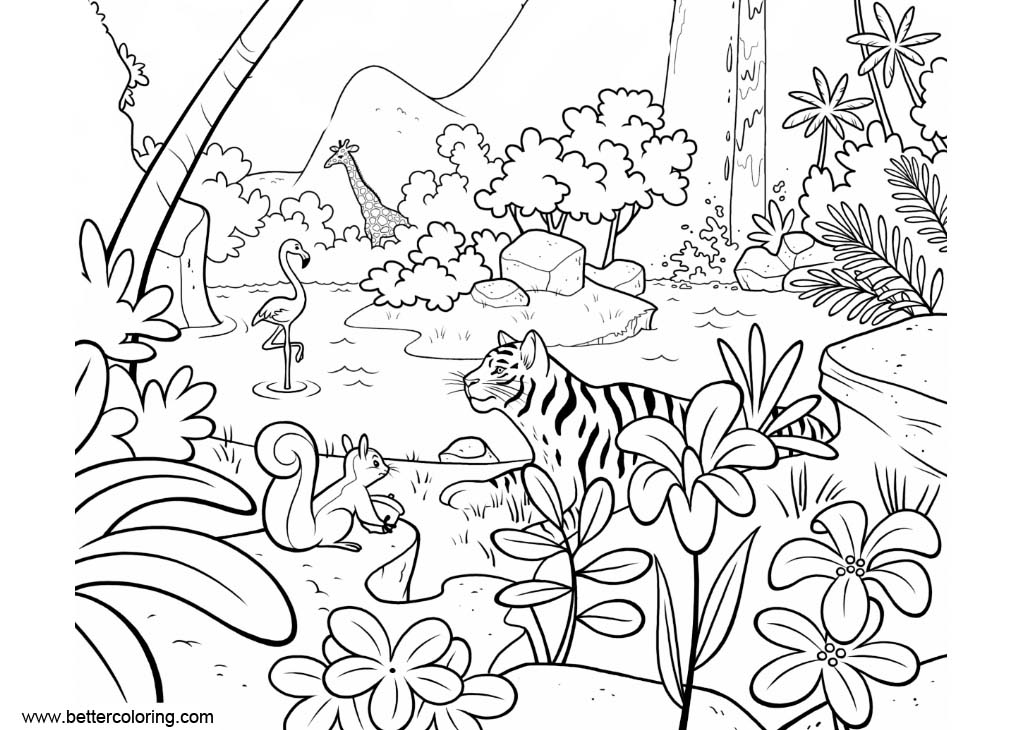 Download Jungle Coloring Pages - Free Printable Coloring Pages