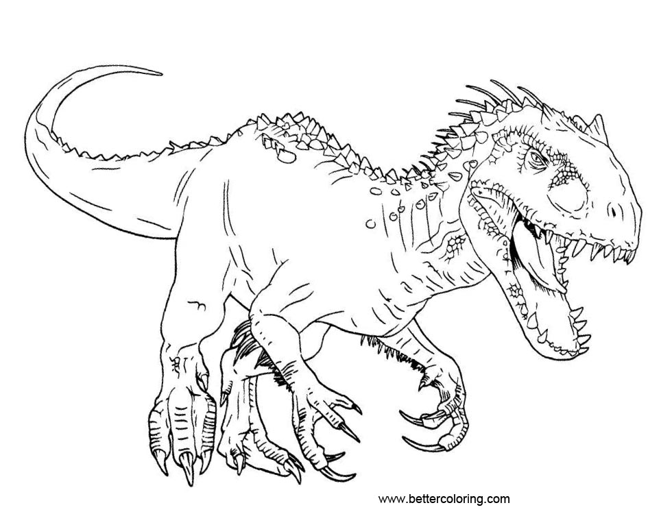 Blue Jurassic World Coloring Page Coloring Pages