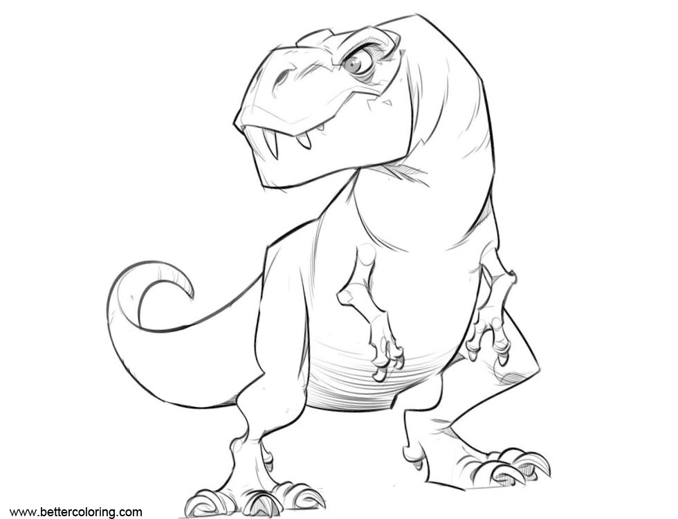 Jurassic World Fallen Kingdom T Rex Coloring Pages - Free Printable