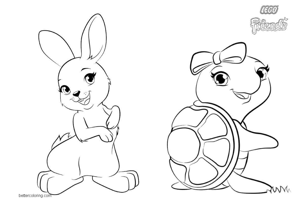 Free LEGO Friends Animals Coloring Pages printable